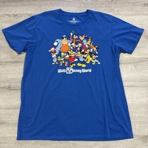 Walt Disney World Shirt Disney Parks Blue Tee Shirt Multi Character; Classic